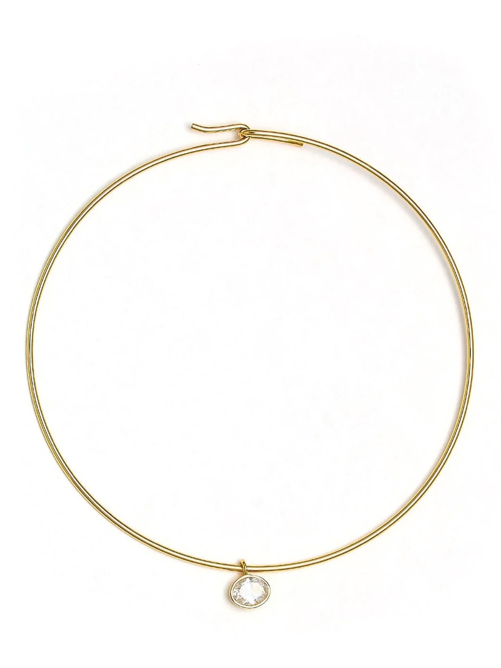 Lisi Lerch Oval Bezel Collar 18k Gold Plated Necklace